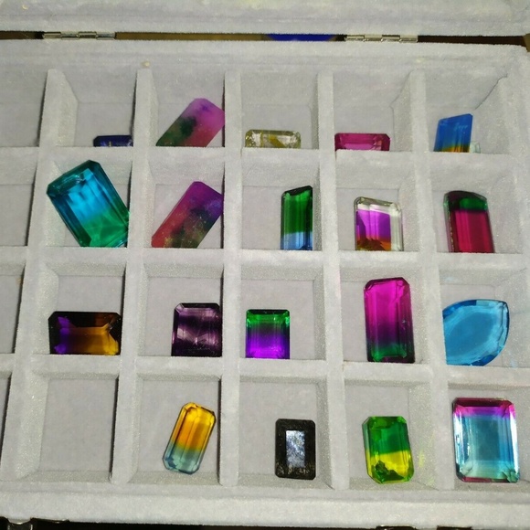 Colorful candy bi color tri color Gemstone… - Picture 1 of 8